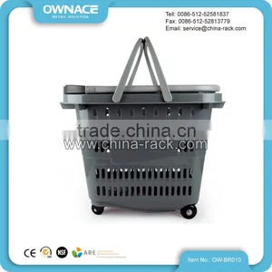 Multifunctional Plastic Rolling Collapsible Shopping Basket thumbnail-6