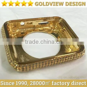 Wholesale Gold Rose Housing for Apple Watch Housing With Diamond,watchband Will Come Soon thumbnail-5