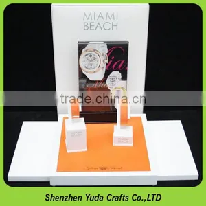 Thick Acrylic Watch Display Stand MDF Luxury Watch Counter for Exhibition thumbnail-3