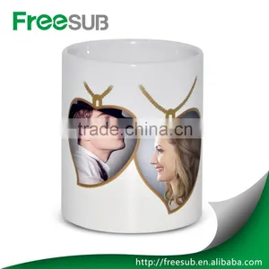 Personalised 11oz Heart Shape Color Changing Ceramic Digital Printing Mug thumbnail-4