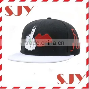 Wholesale Custom Embroidery Hip Hop Flat Bill Baseball Caps thumbnail-3