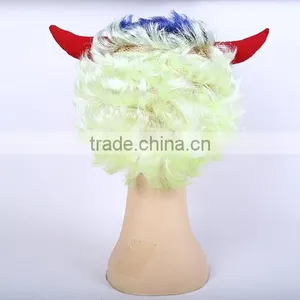 Horn Fans Fake Hair Short Hair Head Holiday Whimsy Show Props Prom Cheap Party Wigs thumbnail-6