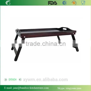 Natural Bamboo Adjustable Breadfast Tray With Legs thumbnail-2