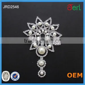 Hot Sales New Style Dazzling and Elegant Flower-shaped Rhinestone Lace for Decoration thumbnail-1