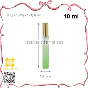 Grass Green 10ml Frosted Glass With Fancy Golden Cap Perfume Pump Spray thumbnail-1