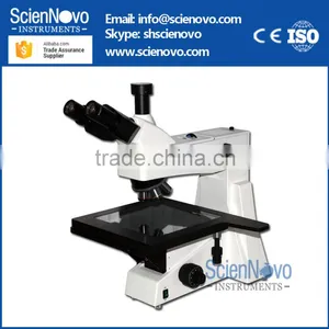 Scienovo XJL-302 (50X-800X) China Hotsale and Great Upright Metallurgical Microscope 6V 30W Halogen Lamp thumbnail-1