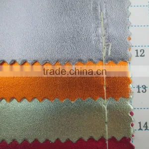Metallic Luster Style Leather Fabric Pvc Synthetic Leather Textile Fabric for Bag Decorative Garment Sofa Faux Leather Fabrics thumbnail-5