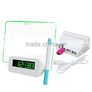 New Invented Magic Kids Alarm Clock LED Writing Board thumbnail-3