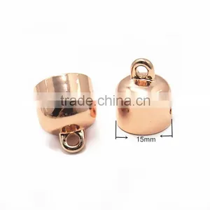Gold Metal End Cap For Leather Cord thumbnail-2