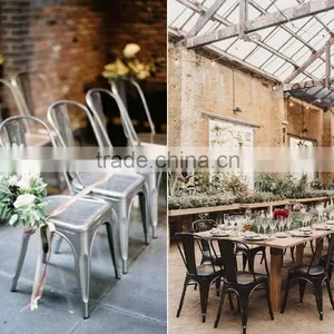 Colorful Fashion Stacking Dining Metal Chair thumbnail-5