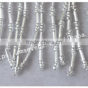 High Quality 9.5cm Width Nylon Handmade Beaded Custom Ribbon Fringes thumbnail-3