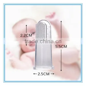 100% Food Grade Silicone Soft Baby Finger Teether Training Toothbrush Toddler Infant Massager thumbnail-4
