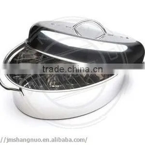 High Quality Baking Pan Turkey Roaster With Rack and Lid thumbnail-1