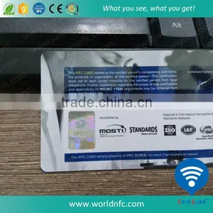 Custom CMYK Reprinted Plastic PVC Card With Hologram Sticker thumbnail-1