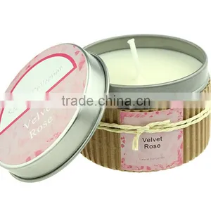 100% Natural Soy Wax Candle in Metal Jar , Scented Candle in Cooper Metal Jar,natural Essence Candle thumbnail-5