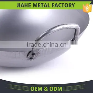 Hand Hammered 12 13 14 15 16 Inch Coating Carbon Steel Wok thumbnail-3