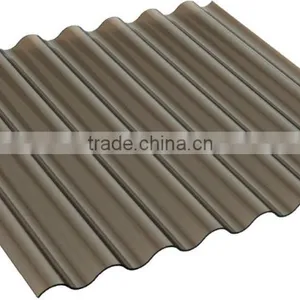 Extruded Color Corrugated Plastic Polycarbonate Roofing Sheet (Valuview Bronze ROMA) thumbnail-2
