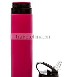 550ml Silicone Collapsible BPA Free Water Bottle FDA Approved Leak & Spill Proof, Freezer and Dishwasher Safe thumbnail-3