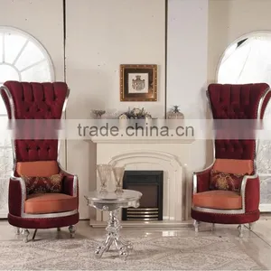 BISINI Fashionable Living Room Set, European Style Queen Throne Sofa Chair, Classic and Royal High Back Chair (BF01-X1196) thumbnail-1