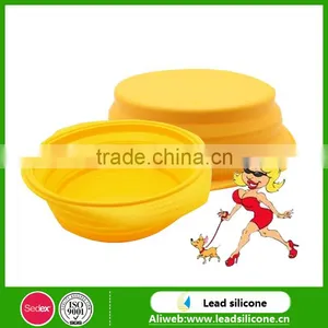 Non-stick Silicone Folding Pet Bowl / Outdoor And Home Use Collapsible Disposable Silicone Pet Bowl thumbnail-2