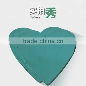 Heart Shape Green Wedding Car Decoration Wet Floral Foam thumbnail-4
