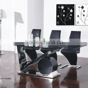 B2731 Hot Sale Cheap Black Leather z Shape Dining Chair thumbnail-3