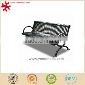 Outdoor Furniture Cast Iron Park Bench With Back and Handrail thumbnail-1