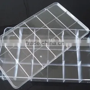 18 Compartments High Transparency PS Plastic Material Storage Box With Dividers thumbnail-2