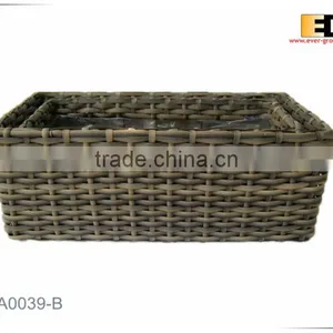 Rectangle PE Rattan Plastic Flower Pot thumbnail-1