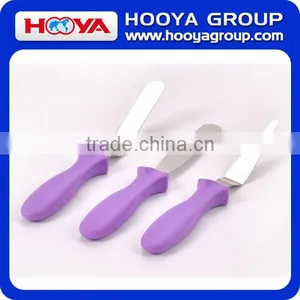 3Pcs Stainless Steel Cake Decorating Icing Spatulas 2 Angled 1 Straight Spatulas Smooth Decorating Tools thumbnail-2