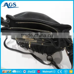 China Wholesale Black Shoulder Bag Ladies Tassel Bag thumbnail-2