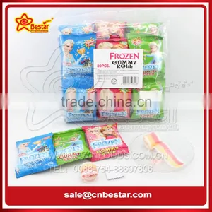Frozen Gummy Roll With Jelly Jam +popping Candy (3 Colors Packing) thumbnail-1