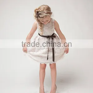 High Quality Infant Girl Dresses for Party Baby Girl Baptism Dress Lace Ribbon Belt Kids Elegance Princess Dress for Occasion thumbnail-4