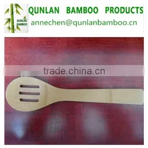 Natural Mini Bamboo Scoop Meal Rice Spoon With Three Holes thumbnail-1