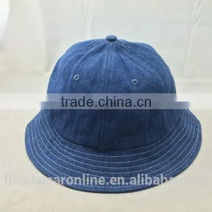 Customize New Design Denim 6 Panel Bucket Hat With 3D Embroidery thumbnail-2