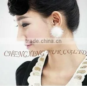 CX-F-03 Mink Fur Cute Earring thumbnail-1