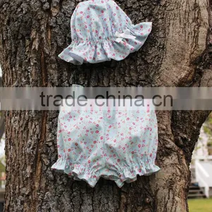 Wholesale Children's Clothing Blank Jogger Pants Baby Soft Ruffle Bloomers Girl Floral Patterns Short thumbnail-3