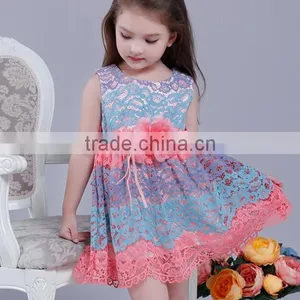 Zm35615a New Style Baby Clothing Childrens Elegant Party Lace Dresses thumbnail-2