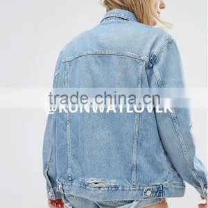 RUNWAYLOVER SEXY LADIES DENIM RIVET JACKET thumbnail-2