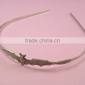 Bat Headband Vampire Silver Head Piece Goth Halloween Hair Accessory thumbnail-3