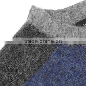 Top Selling 100% Wool Made Sweater Men With Ribbed Trim and Hem Man Wool Sweater Design thumbnail-5
