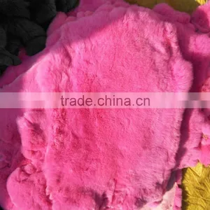 Real Rex Chinchilla Fur / Rex Rabbit Fur Blanket thumbnail-3