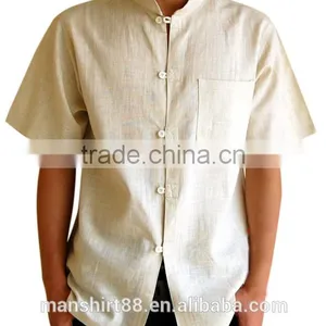 China Manufacturer Wholesale Custom Men t Shirt Linen Shirts for Men thumbnail-3
