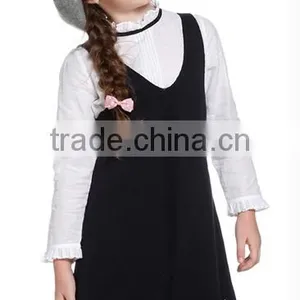 Cheap Wholesale Long Woolen Handmade Children Sweater Vest Dresses Designs for Girl thumbnail-3