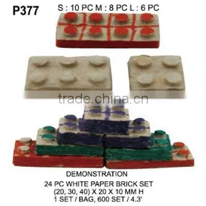 P377 DEMONSTRATION 24 PC WHITE PAPER BRICK SET thumbnail-1