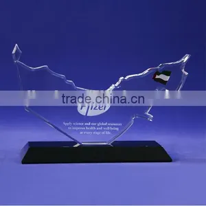 Custom Crystal Arab Map Trophy for Souvenir Gift thumbnail-1