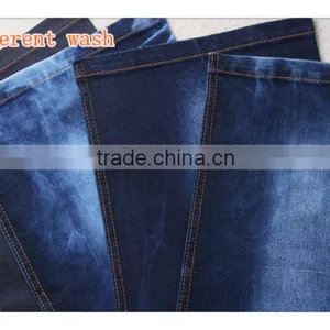 9.8oz Indigo Cotton Polyester Spandex Blend Denim Pants Fabric thumbnail-1