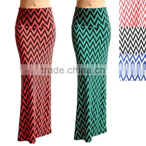 Hot Selling Girls Zig Zag Chevron Pictures of Long Skirts thumbnail-1