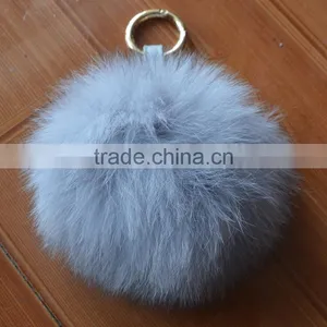 SJ747-01 New Arrival Hot Sale Fur Accessory Fox Key Chain Fur Pom Pom thumbnail-4