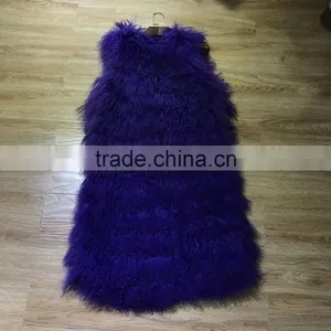 SJ087 2017 New Fashion Model Show Sheep Vest for Women thumbnail-5